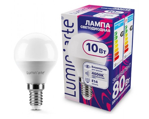 Лампа светодиодная Luminarte  E14 10Вт 4000K LSTD-G45-10W4KE14