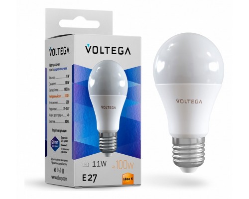Лампа светодиодная Voltega Simple E27 11Вт 2800K Лампа светодиодная Voltega Simple E27 11Вт 2800K