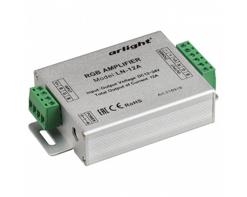 Усилитель RGB Arlight LN-12A LN-12A (12-24V, 144-288W) Усилитель RGB Arlight LN-12A LN-12A (12-24V, 144-288W)