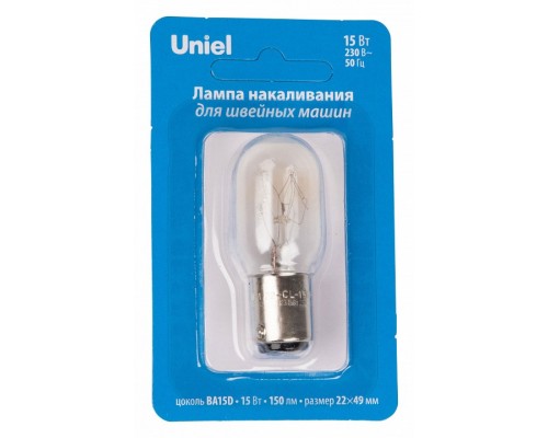 Лампа накаливания Uniel IL-F22 BA15d 15Вт K UL-00010984
