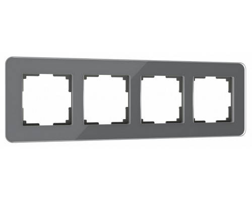Рамка на 4 поста Werkel Elite (графит, стекло) W0042440 Рамка на 4 поста Werkel Elite (графит, стекло) W0042440