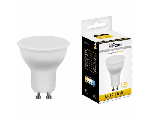 Лампа светодиодная Feron LB-560 GU10 9Вт 2700K 25842 Лампа светодиодная Feron LB-560 GU10 9Вт 2700K 25842