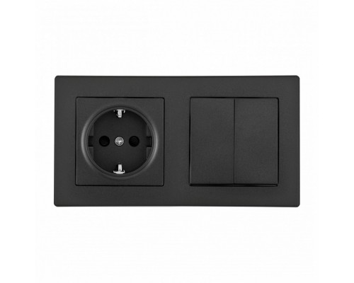 Блок с розеткой и выключателем Arte Milano SET06-2 SET06-2-30-2-40-1 black Блок с розеткой и выключателем Arte Milano SET06-2 SET06-2-30-2-40-1 black