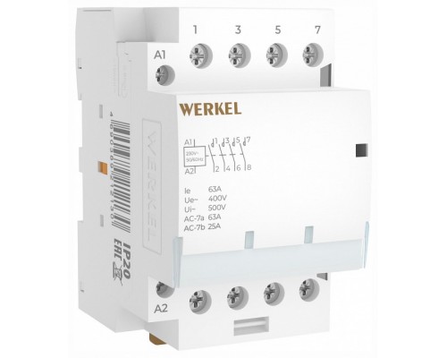 Контактор трехмодульный Werkel W943M63O Контактор трехмодульный Werkel W943M63O