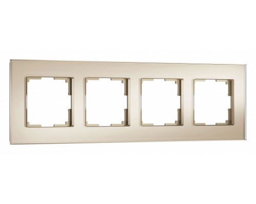 Рамка на 4 поста Werkel Senso (шампань, стекло soft-touch) W0043111 Рамка на 4 поста Werkel Senso (шампань, стекло soft-touch) W0043111