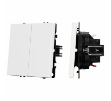 Выключатель проходной двухклавишный без рамки Arlight SWT 054242