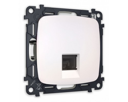 Розетка телефонная RJ-11 со штрокой, без рамки Ambrella Volt Quant MO212030