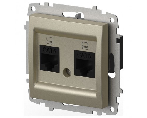 Розетка двойная Ethernet RJ-45 без рамки Elbi Eleсtriс Zena Vega 609-011400-248
