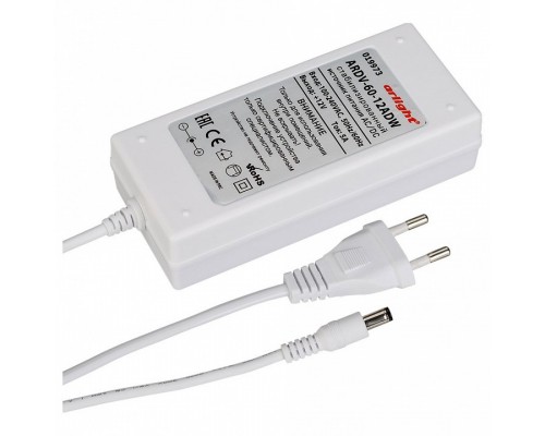 Блок питания Arlight ARDV-60-12ADW (12V, 5A, 60W) Блок питания Arlight ARDV-60-12ADW (12V, 5A, 60W)