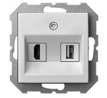 Розетка HDMI и розетка USB без рамки LIREGUS EPSILON 28-035