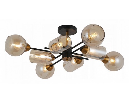 Люстра на штанге ILLUMICO IL8243-8COU-79 BK GD Люстра на штанге ILLUMICO IL8243-8COU-79 BK GD