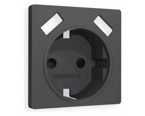 Накладка для розетки с заземлением и со шторками и 2хUSB type A Ambrella Volt Quant AP9090 Накладка для розетки с заземлением и со шторками и 2хUSB type A Ambrella Volt Quant AP9090